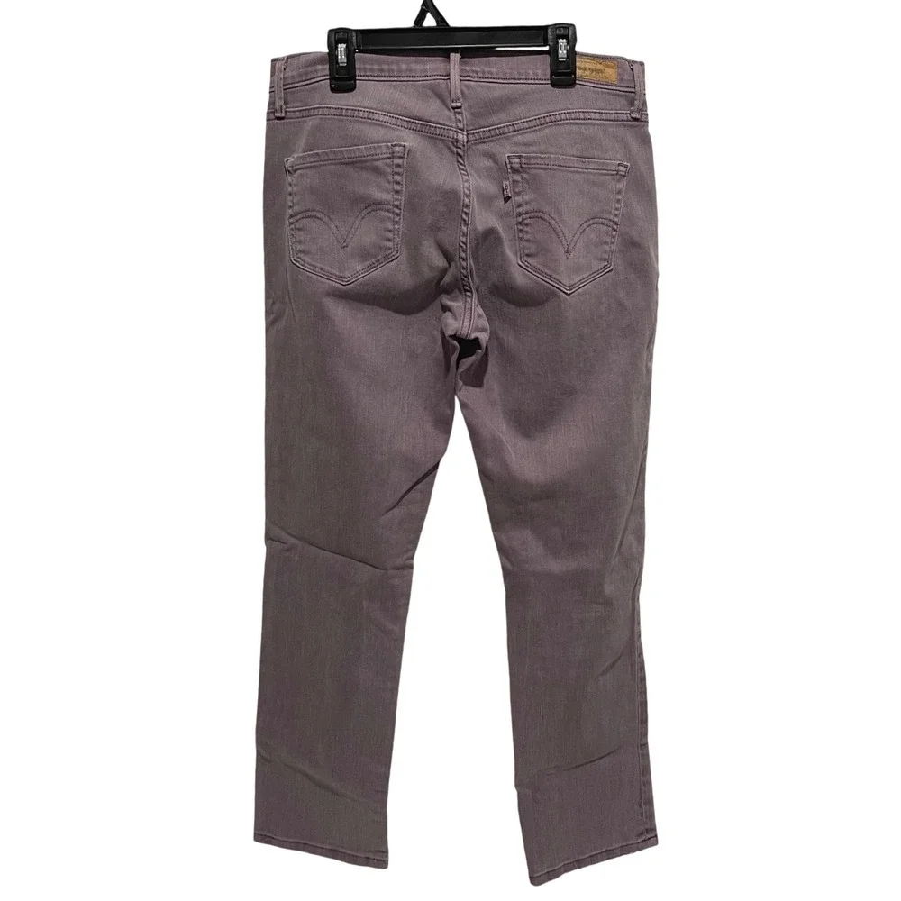 Levis Boyfriend Jeans Womens 6 Medium Purple Relaxed Fit Mid Rise Stretch Denim